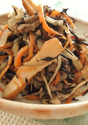 ひじきと牛肉の炒め煮 給食風-レシピのメイン写真