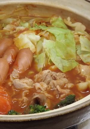飴色玉葱の簡単トマト鍋-レシピのメイン写真