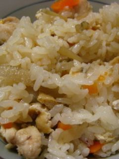 ゴボウが主役・炊き込みご飯-レシピのメイン写真
