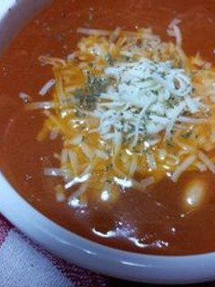 お豆とチーズのトマトスープ-レシピのメイン写真