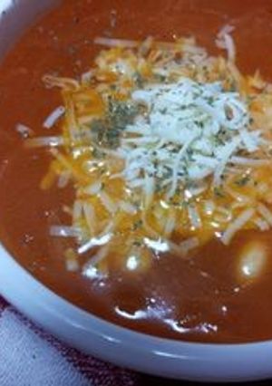 お豆とチーズのトマトスープ-レシピのメイン写真