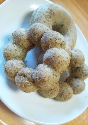黒胡麻きなこの焼きドーナツ♪-レシピのメイン写真