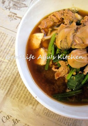 牡蠣とほうれん草の味噌仕立て-レシピのメイン写真