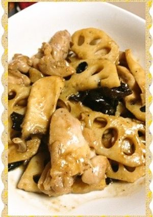 れんこんとエリンギと鶏肉の中華炒め-レシピのメイン写真