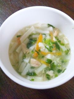 【離乳食中期】ツナと野菜の煮込みうどん-レシピのメイン写真
