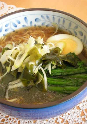 簡単！一人ランチに♬ネギわかめラーメン-レシピのメイン写真