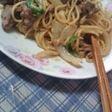 レバーの和風パスタ