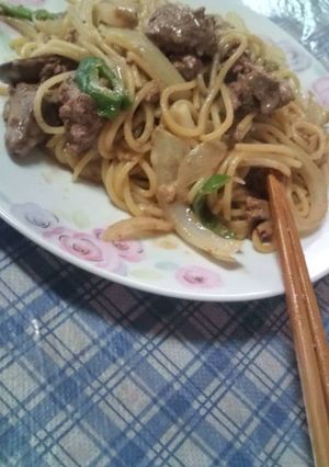 レバーの和風パスタ-レシピのメイン写真