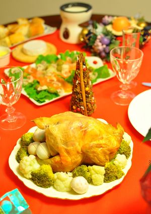 ビール缶でクリスマスチキン-レシピのメイン写真