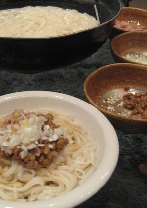 釜揚げ納豆うどん-レシピのメイン写真