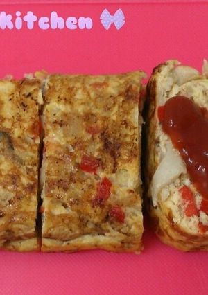 パプリカのたまご蒸し-レシピのメイン写真