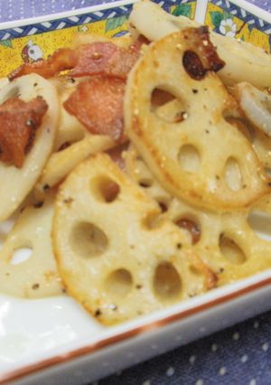 レンコンの塩バター炒め-レシピのメイン写真