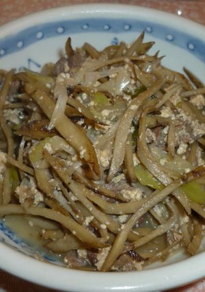 牛肉とごぼうと豆腐の甘辛煮-レシピのメイン写真