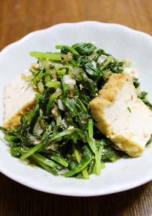 かつお節de大根葉と厚揚げの炒め煮-レシピのメイン写真