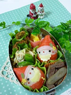 クリスマス サンタさん弁当(キャラ弁)-レシピのメイン写真