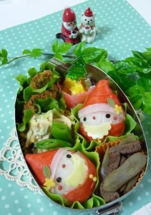 クリスマス　サンタさん弁当（キャラ弁）-レシピのメイン写真