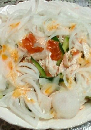 鶏梅★中華風＊シャキシャキサラダ☆-レシピのメイン写真