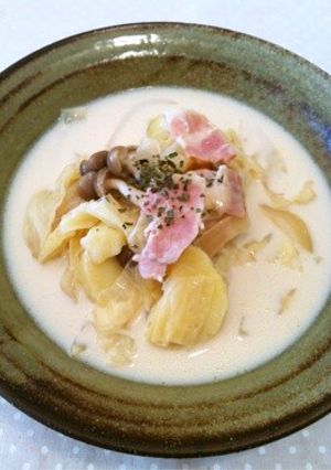 牛乳で♪野菜いっぱいクリームスープ-レシピのメイン写真