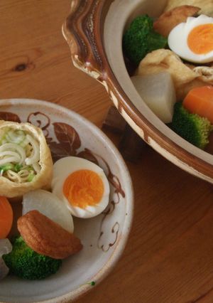正麺巾着のカラフルおでん　豚骨味-レシピのメイン写真