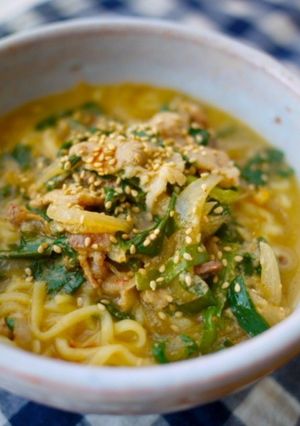 豚ニラ胡麻味噌麺-レシピのメイン写真