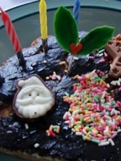 チョコレート入りのクリスマスチーズケーキ-レシピのメイン写真