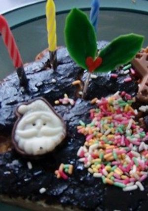 チョコレート入りのクリスマスチーズケーキ-レシピのメイン写真