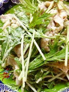 豚肉と水菜の辛子マヨサラダ-レシピのメイン写真