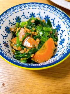 給食の人気メニュー♡ほうれん草の納豆和え-レシピのメイン写真