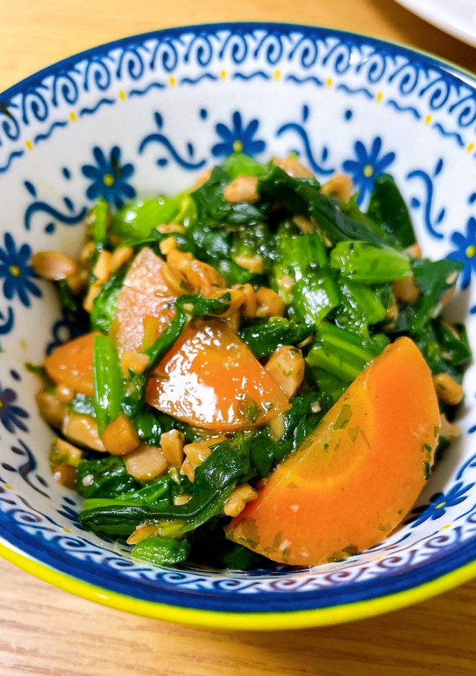 給食の人気メニュー♡ほうれん草の納豆和え-レシピのメイン写真