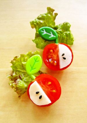 お弁当に♪プチトマトでリンゴ-レシピのメイン写真