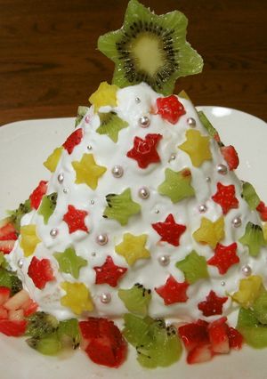 キラキラ星の★クリスマスツリーケーキ-レシピのメイン写真