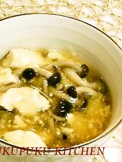 京風✿豆腐としめじの和風あんかけ-レシピのメイン写真