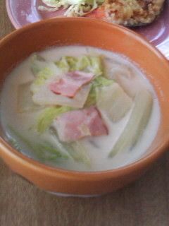 〜白菜とベーコンの豆乳スープ〜-レシピのメイン写真