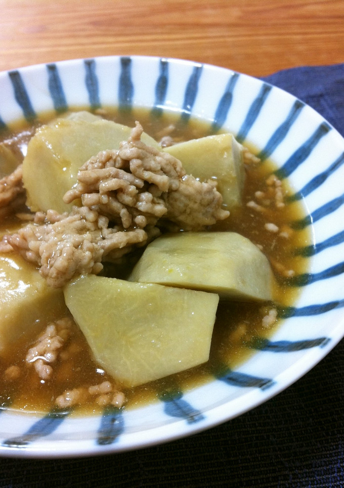 里芋とひき肉のとろーり煮物♪-レシピのメイン写真