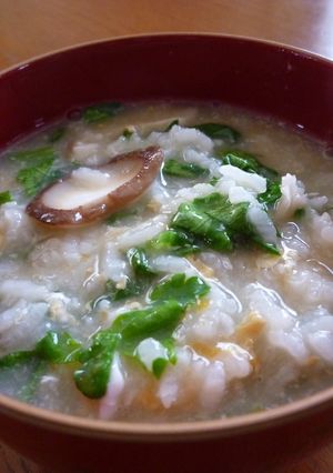 あったまる♪春菊の中華粥-レシピのメイン写真