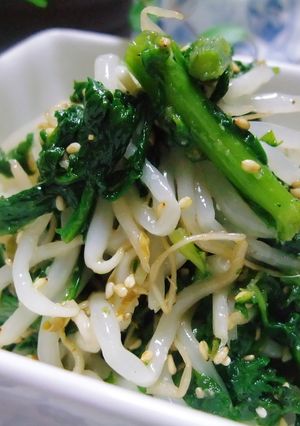 簡単家にあるものでもやしと緑野菜でナムル-レシピのメイン写真