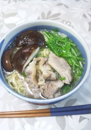 鴨と水菜のハリハリ鍋風ラーメン-レシピのメイン写真