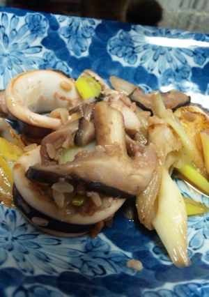 イカとねぎの塩麹炒め-レシピのメイン写真