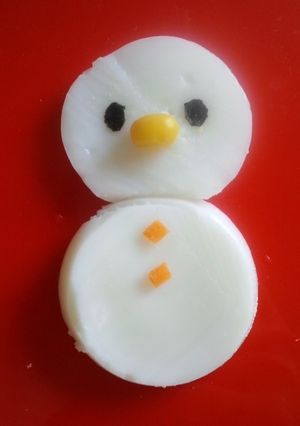 クリスマスやお弁当に♬卵で簡単雪だるま-レシピのメイン写真