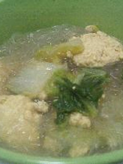 鶏団子と春雨のスープ-レシピのメイン写真
