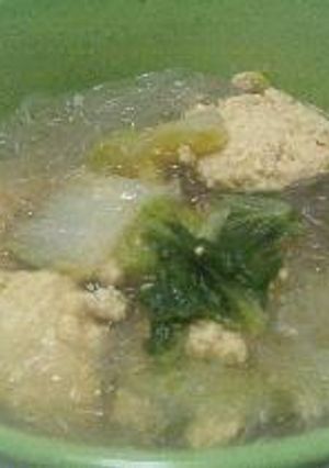 鶏団子と春雨のスープ-レシピのメイン写真
