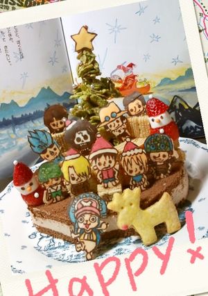 キャラデコクリスマスケーキ*ワンピース-レシピのメイン写真