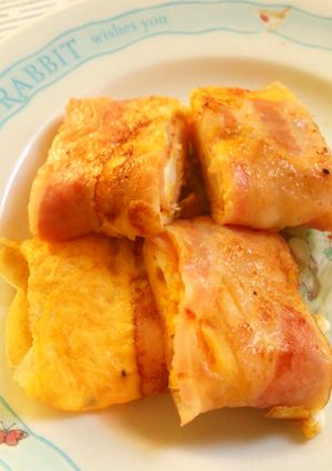 チーズinベーコンオムレツ♬お弁当に便利-レシピのメイン写真
