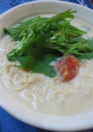 豆乳でクリーミー明太とんこつラーメン-レシピのメイン写真