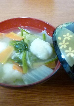 だんご汁　お好み焼き粉がいいんです！-レシピのメイン写真