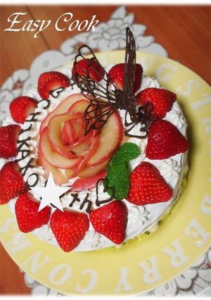 デコレーションケーキ～苺と薔薇と、蝶。～-レシピのメイン写真
