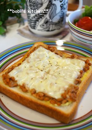 ☆*ツナマヨ納豆チーズトースト*☆-レシピのメイン写真