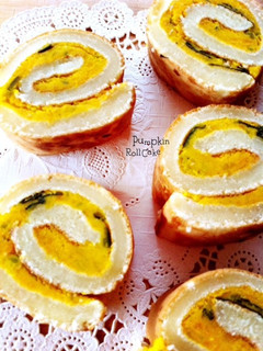 ホットケーキミックスでかぼちゃロール-レシピのメイン写真