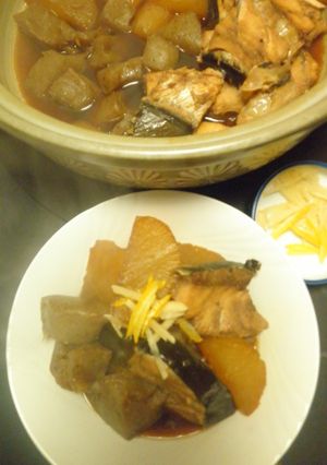 ぶりのあら煮・大根、こんにゃく入り！-レシピのメイン写真