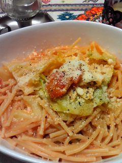 ひとりランチ 簡単トマトパスタ-レシピのメイン写真